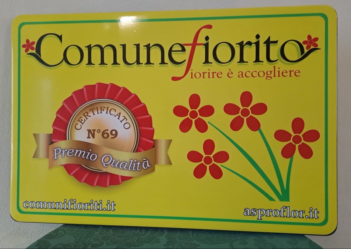 Premio di qualit&agrave; Comune Fiorito ottenuto da Rosignano Monferrato